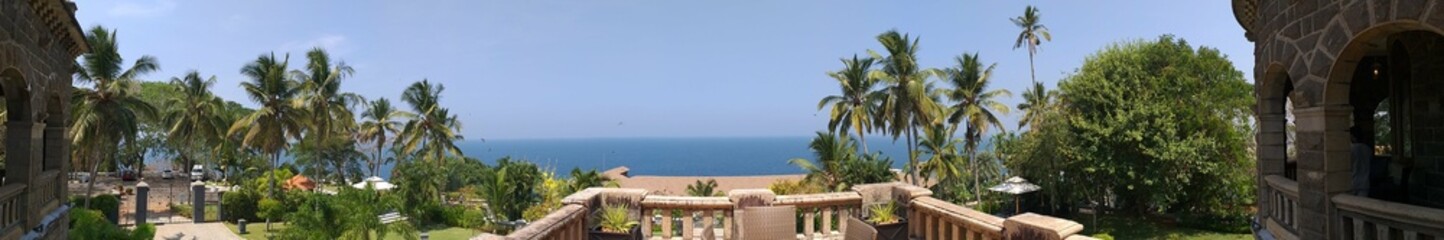 cliff top view of arabian sea