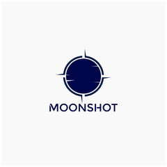 illustration vector graphic of moon shot 