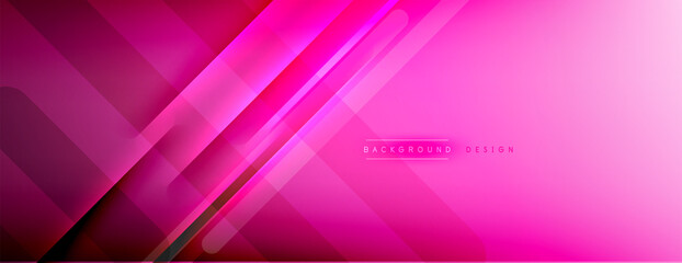 Abstract background - lines composition created with lights and shadows. Technology or business digital template. Trendy simple fluid color gradient abstract background with dynamic