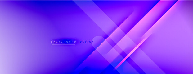 Fototapeta premium Abstract background - lines composition created with lights and shadows. Technology or business digital template. Trendy simple fluid color gradient abstract background with dynamic