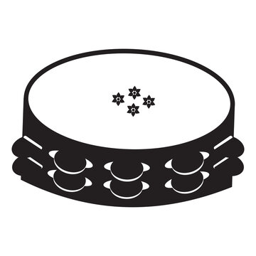 black tambourine musical instrument clip art preview