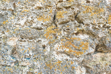 Texture of large old stone on the road, paving stones.