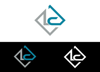 Fototapeta premium Initial Letter LC Logo or Icon Design Vector Image Template
