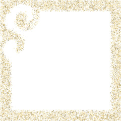 Gold Glitter Stars. Luxury Shiny Confetti.