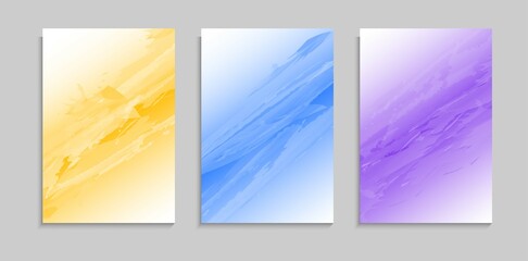 Set Of Abstract Colorful Watercolor Texture Background Template