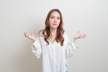 Fototapeta premium portrait beautiful woman stress, serious, worry or complain