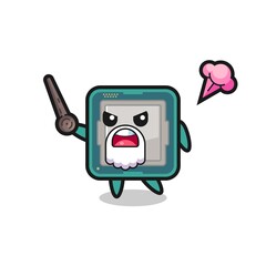 cute processor grandpa is getting angry