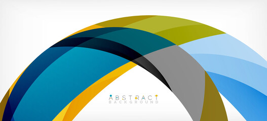 Color circle shapes, minimal geometric background. Trendy dynamic composition. Vector Illustration For Wallpaper, Banner, Background, Landing Page