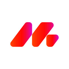 Letter M vector logo, with gradient colored concept shapes, clean and modern design concepts, logos, logotype elements for templates.
