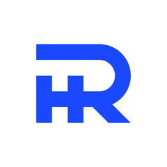 HR letter vector logo, monogram and initial shapes, clean and modern design concept, logo, logotype elements for template.