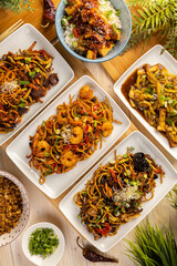 Various Asian food