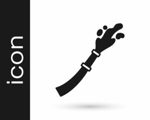 Black Fire hose reel icon isolated on white background. Vector