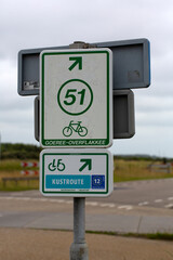 Direction signs of Dutch  numbered-node cycle networks