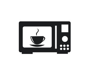 Microwave cooking vector icon