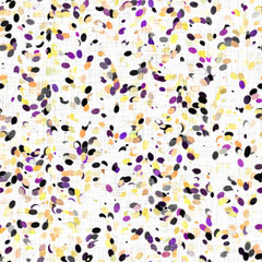 Watercolor irregular confetti dotted background. Hand painted whimsical party carnival seamless pattern. Pretty patterned cotton sprinkles allover print. - 449652733