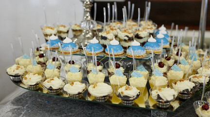 Candy bar at wedding reception