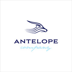 Antelope logo with speedy design style