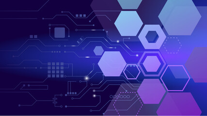 Obraz premium Abstract background of the concept of connection. Futuristic vector template. Design elements of points, lines, and planes.