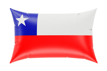 Pillow with Chilean flag. 3D rendering