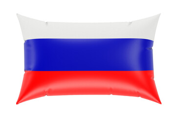 Pillow with Russian flag. 3D rendering