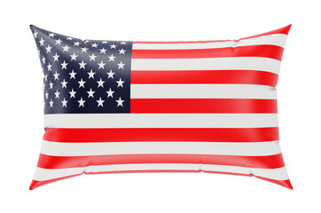 Pillow with The United States flag. 3D rendering