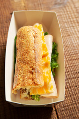 Ham and Cheese Vegetable Sandwich