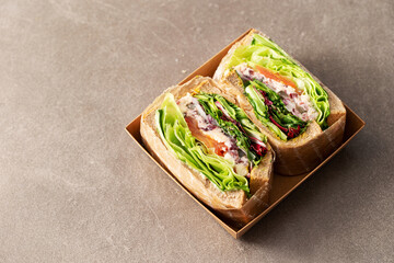 sandwich with cheese and vegetables