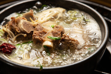 Short Rib Soup in a Hot Pot 