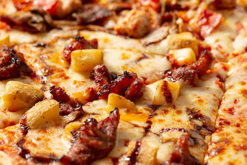 pizza with meat