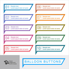 Web Button and Headline Design. Vector Graphics.