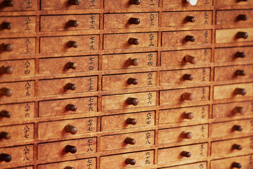 Japanese Kanji "Number" , Omikuji, a paper fortune  