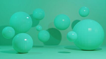 wallpaper with turquoise balls