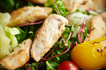 grilled chicken with vegetables