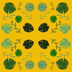 seamless pattern with leaves