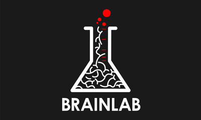 Brain Lab, Laboratory, smart brain Vector Design