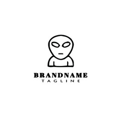 alien logo design icon template vector illustration