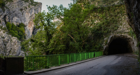 road of small goulets in the vercors