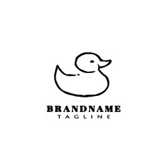 animal duck logo template icon vector illustration