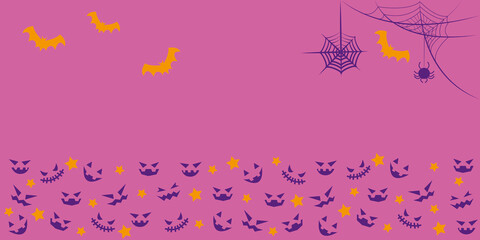 Halloween illustration pattern. Happy Halloween background. Halloween design elements.