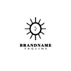 sun logo icon template vector illustration