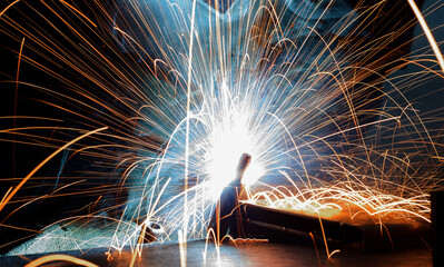 Welding of industrial metal structures