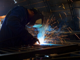 Welding of industrial metal structures