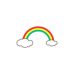 Rainbow icon design illustration template