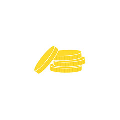 Coin stack icon design illustration template