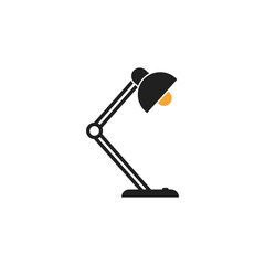 Table lamp icon design illustration template