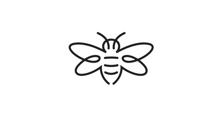 creative abstract bee logo vector symbol