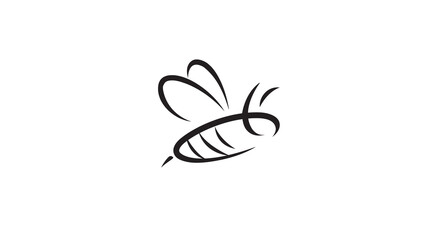 abstract creative bumblebee lines logo vector design symbol