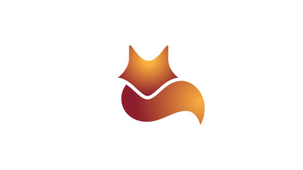 creative abstract fox logo vector symbol