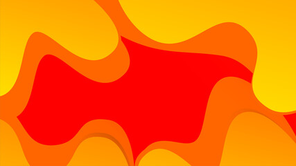 Liquid color background design. Orange elements with fluid gradient. Dynamic shapes composition. Cool background design for posters. Vector illustration