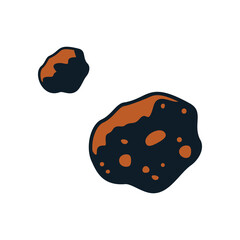 Meteorites Hand Drawn Illustration